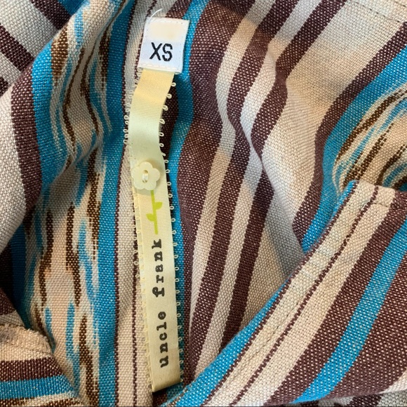 Uncle Frank Striped Flared Fringe Sleeve Dress XS - Picture 9 of 10